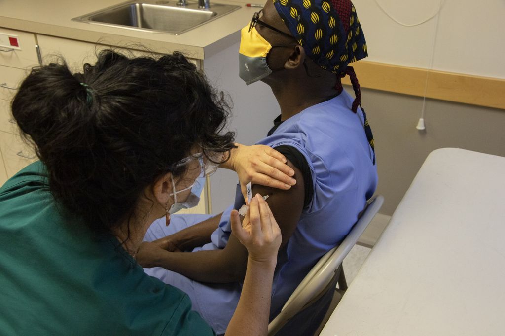 OHSU staff receive second COVID-19 vaccine shot
