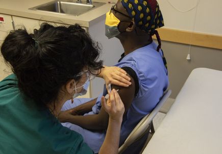 OHSU staff receive second COVID-19 vaccine shot