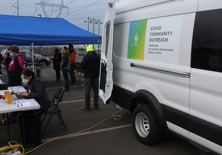 COVID-19 testing van