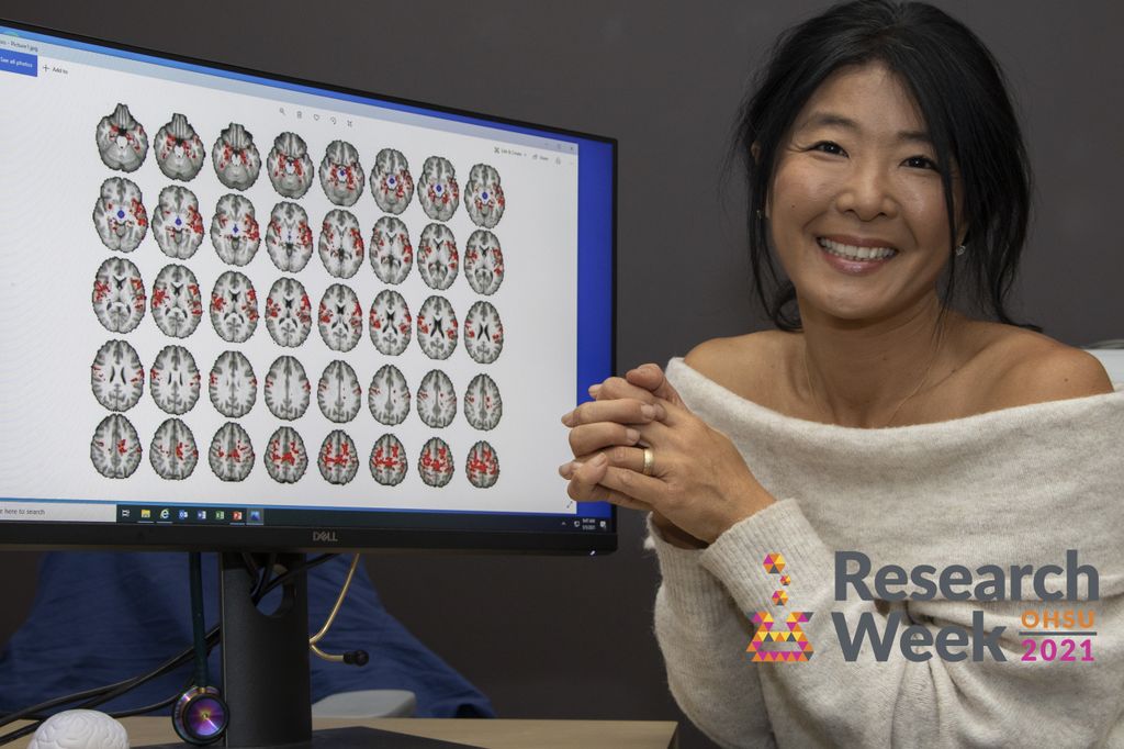 Milky Kohno, Ph.D. is leading a clinical trial, using advanced imaging techniques, to help identify treatments that may help to improve or modify brain function in persons with addiction. (OHSU/Josh Anderson)