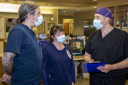 Nurses talking