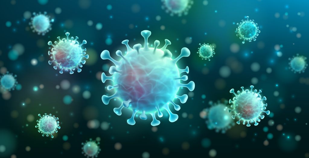 Vector illustration of Coronavirus 2019-nCoV and Virus background with disease cells. 