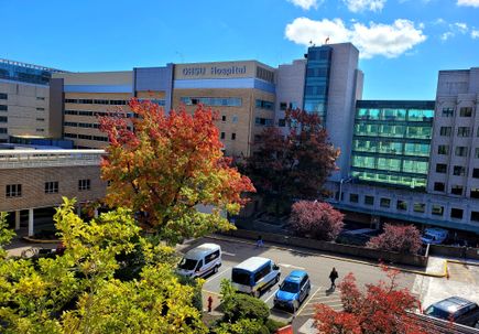 OHSU Hospital on a Sunny Fall Day