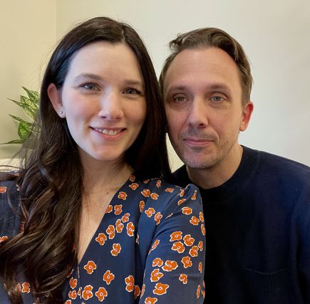 Genevieve Benedetti and her husband, Chris McCaughan, in a selfie.