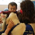 DCH patient with Casey facility dog