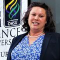 Crystal Richard speaks at open house
