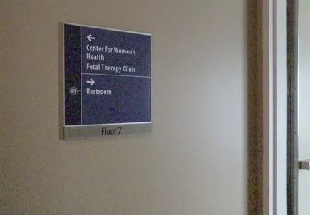 B-Roll - Sign in Entry of CWH