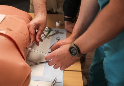 Army medic training at OHSU