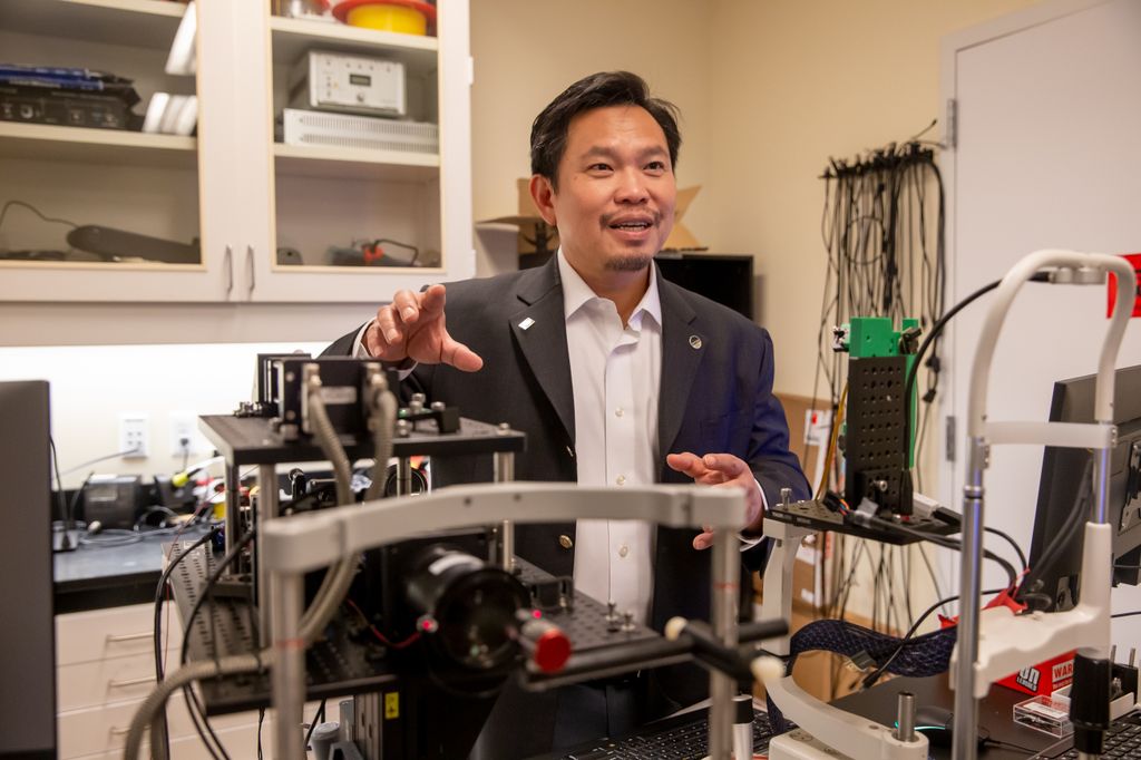 David Huang, M.D., Ph.D. in the COOL Lab