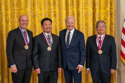 NMIT David Huang and Team with Joe Biden