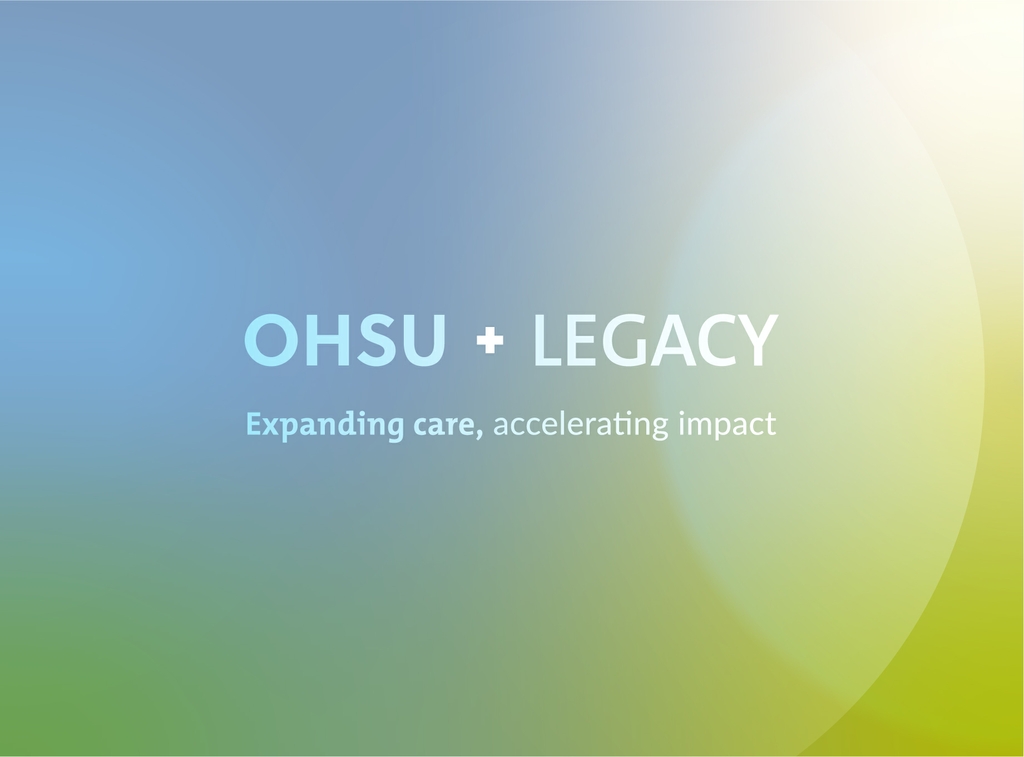 OHSU Legacy Health logo, multi color with text