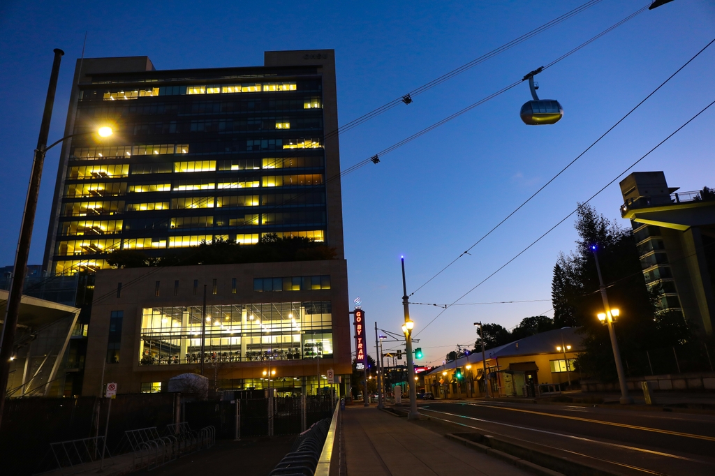 OHSU Waterfront at Night