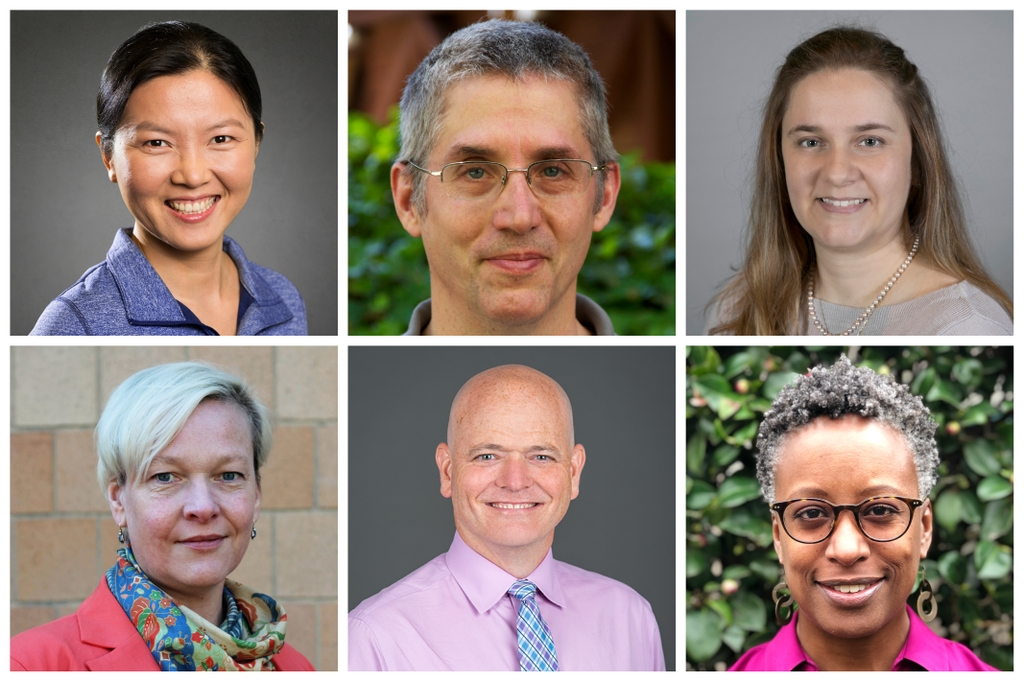 OHSU honors faculty members awarded endowed positions: From top left: Yali Jia, Ph.D., Eric Gouaux, Ph.D., Carmen Pfeifer, D.D.S., Ph.D. Bottom, from left: Kristin G. Cloyes, Ph.D., M.N., RN,  Stephen Roberts, M.D., and Marguerita Lightfoot, Ph.D. (OHSU)