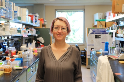Isabella Rauch, Ph.D., joined the collaboration working with Pruneda on pathogenic E. coli, which also links to Nice's research on IBD. (OHSU/Christine Torres Hicks) Isabella Rauch, Ph.D. (OHSU)