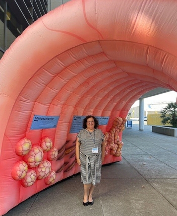Jennifer Coury at colon health event