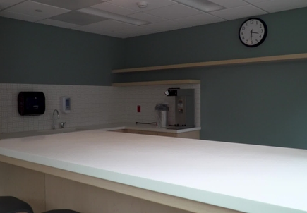 Right to left break room