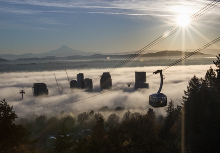 Aerial Tram at Sunset