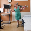 B-Roll: Clinical trial patient walk test
