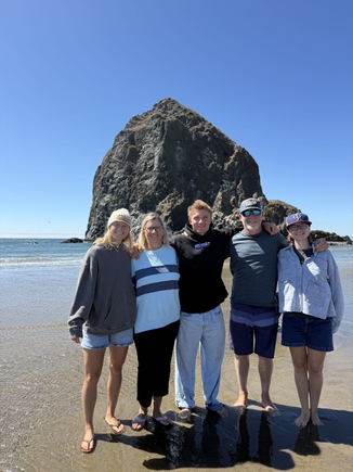 La familia Kitt en la playa