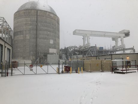 Robinson Nuclear Plant during the January snow