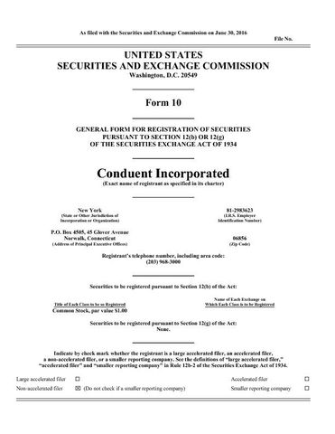 Form 10 Registration Statement