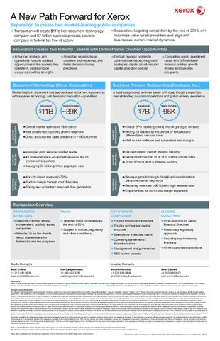 Factsheet: New Path Forward for Xerox