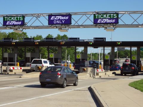 Close Up Exiting Turnpike