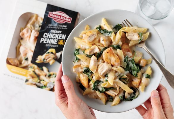 omahasteaks_creamy chicken penne with spinach_pkg