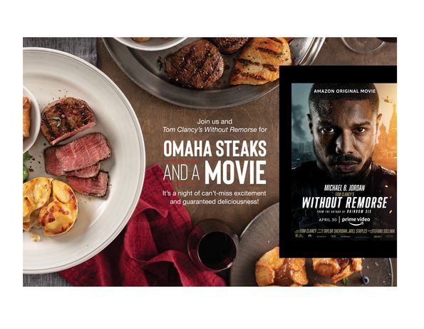 Dinner and a Movie: Omaha Steaks teams with Amazon Prime Video on Tom Clancy's Without Remorse for an action-packed night at home