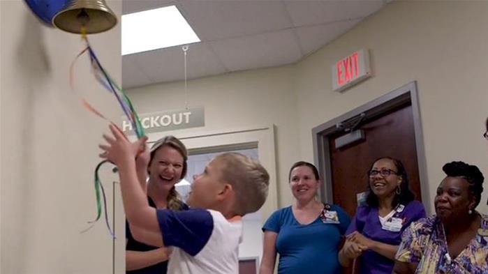 When young cancer patients clang the bell, it’s a big day.