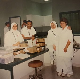 Gloria Poole and teammates