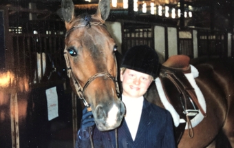 Tiffany Martin with her childhood horse