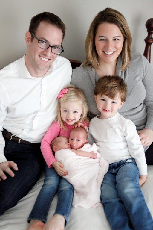 Katie with her husband, Will, Eleanor, Thomas, Katherine and Emma