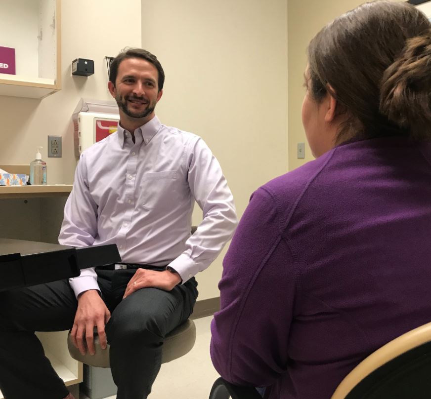 Dr. Matthew Carraro sees a patient at Novant Health Neurology & Sleep.