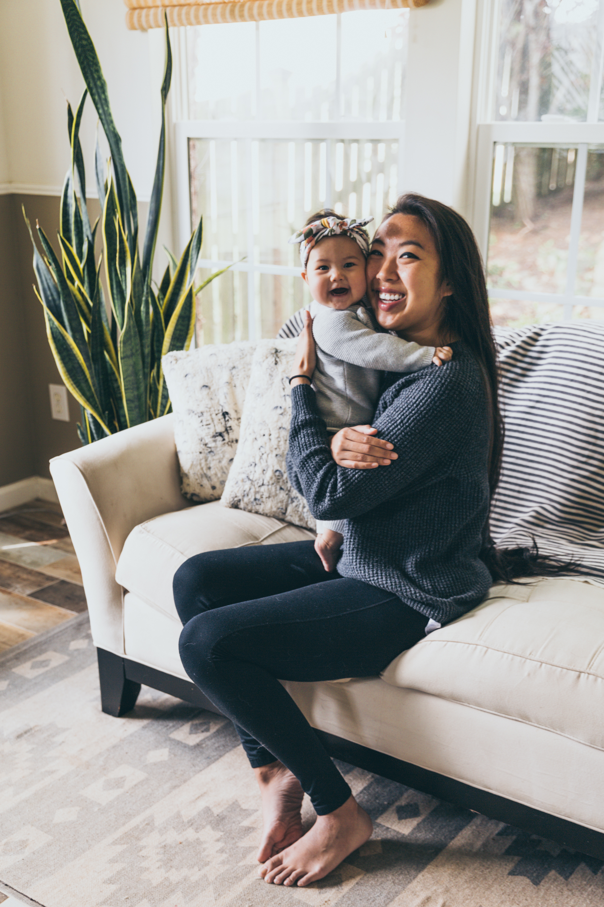 First-time mom Anida Kleege holds her daughter, Holland. 