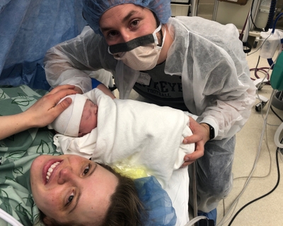 First family photo at Novant Health Forsyth Medical Center.