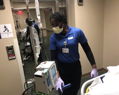 Manouchka Philippe a patient transporter at Novant Health Presbyterian Medical Center