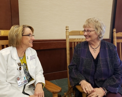 Katherine Moxley and Robin Atkinson