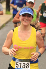 Regan White runs a half marathon.
