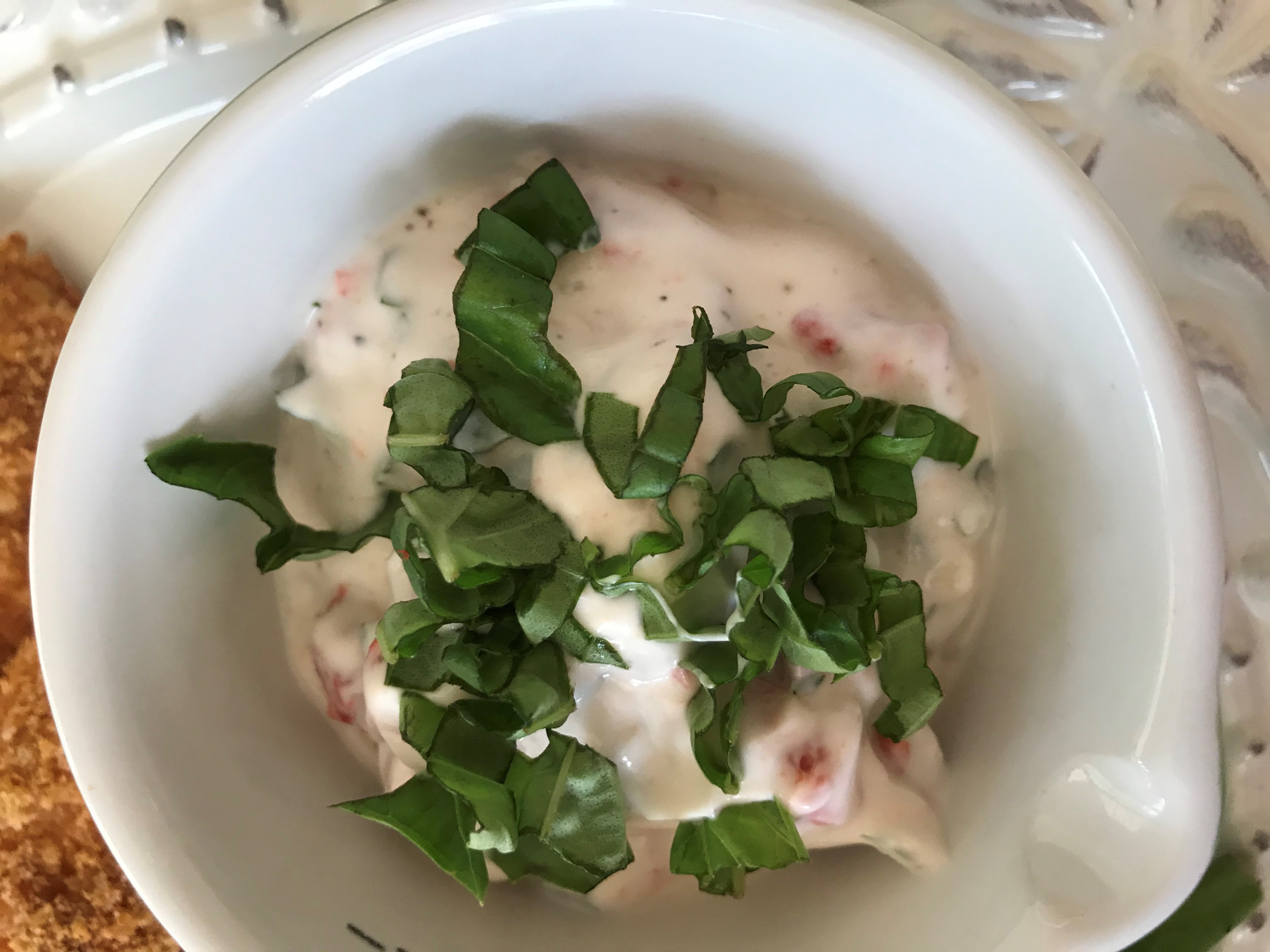 This red pepper-basil dipping sauce packs a ton of fresh flavors. 