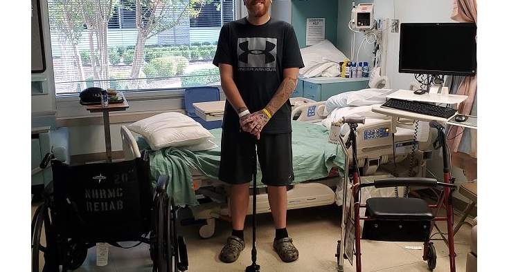 jamie calcasola COVID ECMO patient before leaving NHRMC