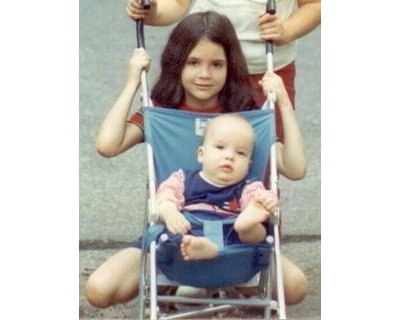 Andrea and Jonathan Fisher stroller