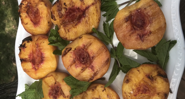 grilled peaches food recipe fruit