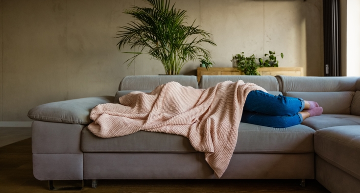 sick rest sleep cold flu covid