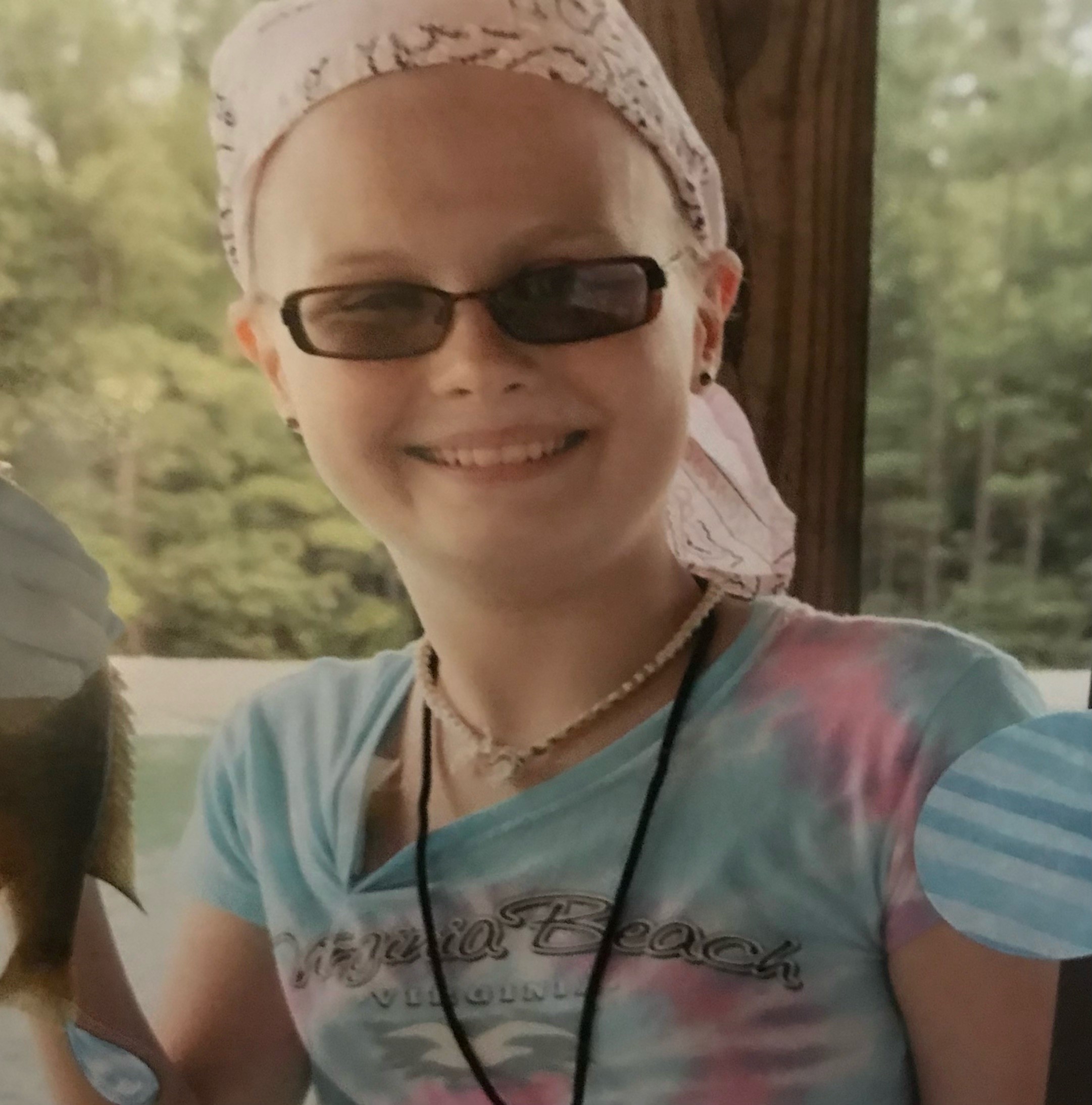 Julianna Viveiros in the midst of her cancer treatment.