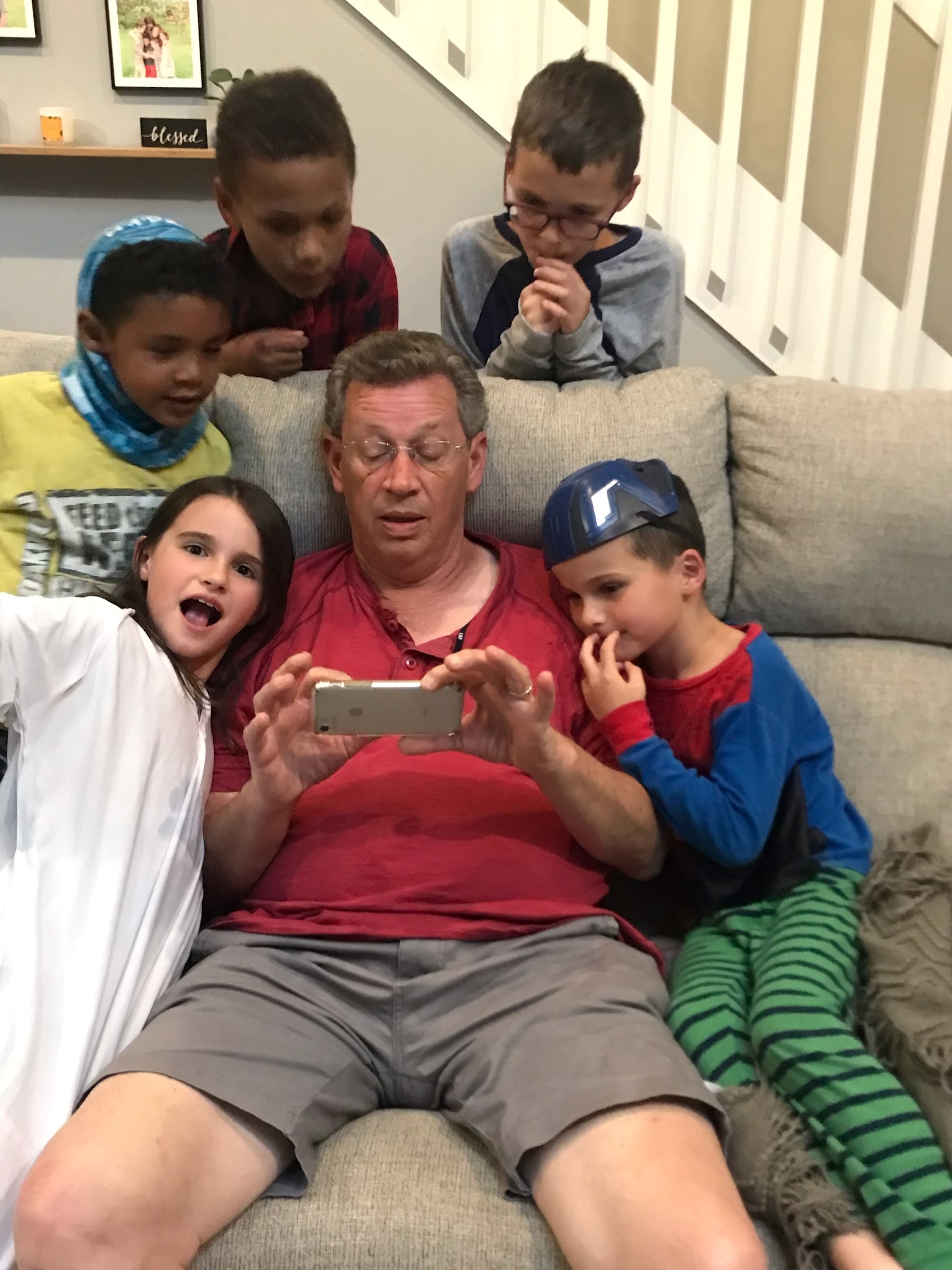John Vance and grandkids