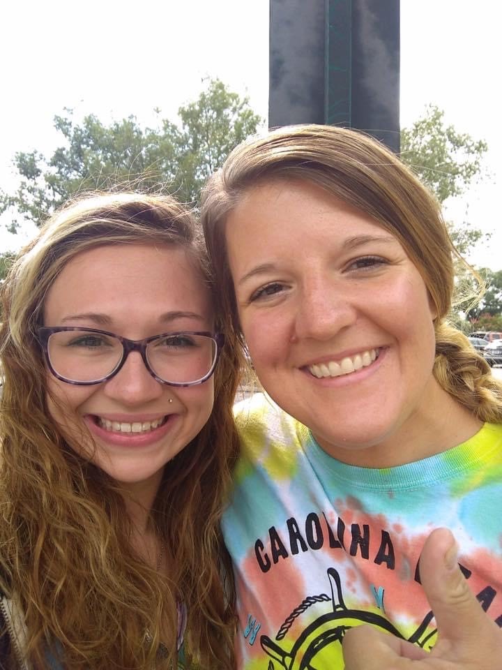 Beth Zapola, (right) and wife Brittany after the first day of radiation and chemo