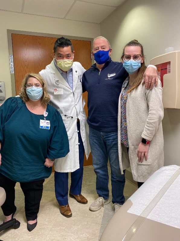 Charlie Roser and care team