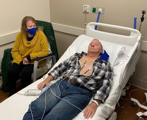 Charlie Roser and wife Margaret at the Donahue unit