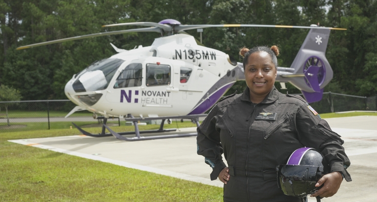 Helicopter paramedic is at home in the air. And managing trauma.